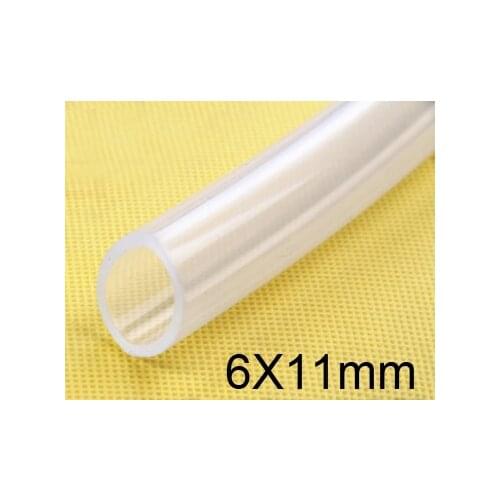 6X11 clear Transparent Silicone Rubber Tube Hose 6mm id 11mm od medical fda flexible tubing,6mm*11mm capillary connect tube