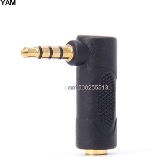 1PC 3.5mm Jack Right Angle Male To Female Audio Stereo Headphone Plug Adapter New Arrival