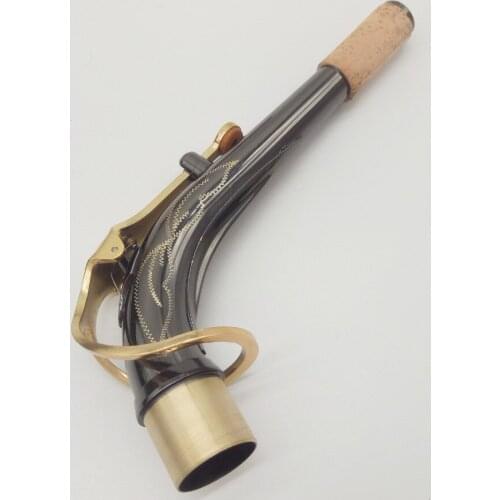 Free Shipping Brand New De Xin Alto Saxophone Necks Professional Sax Necks Brass Accessories Black Nickel Gold