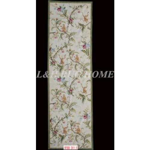 Free Shipping 3'X11.8' Handmade wool aubusson tapestry gobelin carpet, wall hanging tapestry wool tapestry paintings
