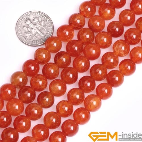 8mm Round Red Agates Stone Beads Natural Stone Beads DIY Loose Beads For Jewelry Making Strand 15"Wholesale
