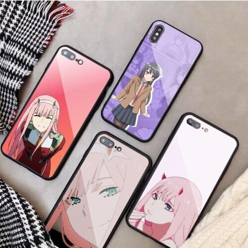 Mai Sakurajima Tempered Glass Phone Case For iphone 12 11 Pro Max 5 6 7 8 PLUS X XS XR XSMax Shell