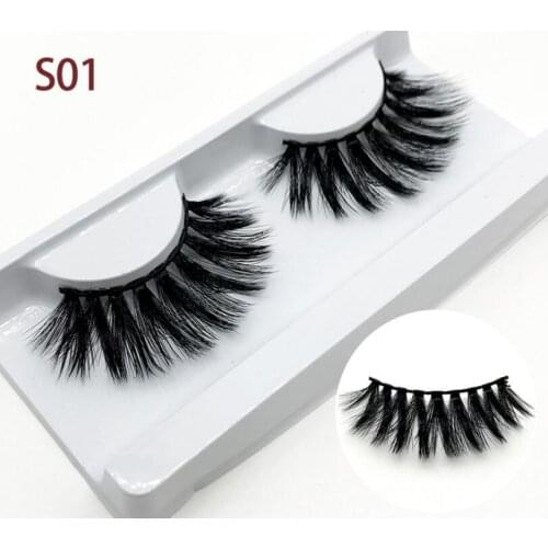 HBZGTLAD new 25MM chemical fiber false eyelashes natural thick eyelashes three-dimensional multi-layer false eyelashes handmade
