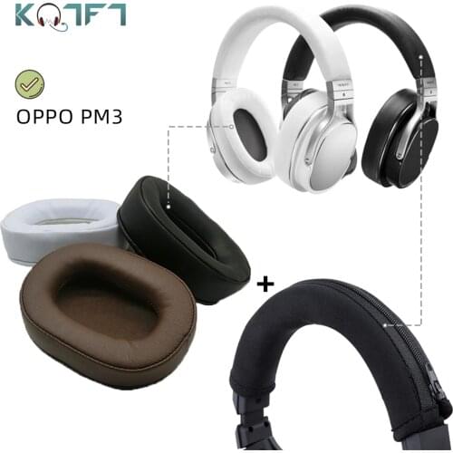 KQTFT 1 Set of Replacement Headband EarPads for OPPO PM3 PM-3 PM 3 Headset Universal Bumper Ear pads Earmuff Cover Cushion Cups