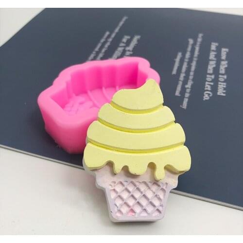 Ice cream modeling silicone mold mousse chocolate fondant mold cake decoration tools handicrafts resin mold candle moulds