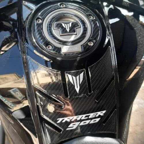 Motorcycle 3D Carbon Fiber Gas Oil Fuel Tank Pad Sticker Decal Protector Cover For Yamaha TRACER 900 GT Tracer 900GT 2018-2021