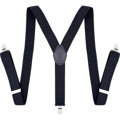 Unisex Clip-on Suspenders Braces for Women Men Shirt Trousers Pants Suspender Strap Belt Bretelles Pour Homme Tirantes Black Red