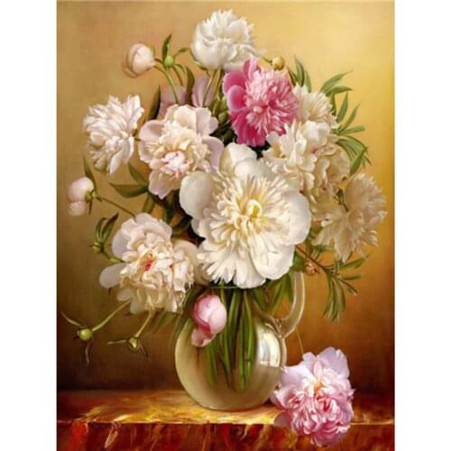 Flower Rose DIY Cross Stitch Embroidery 11CT Needlework Set Cotton Thread Printed Canvas Home Decoration On Sale Dropshipping