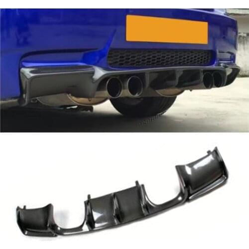Real Forged Carbon Fiber Black FRP Car Rear Bumper Guard Lip Diffuser Spoiler for BMW E92 M3 2007 - 2013