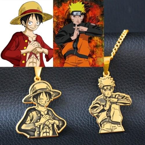 New fashion gold necklace, fan favorite, mens and womens necklace, anime character pendant, send to friends or collection