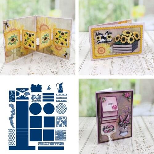 New Waterfall Cardshape Metal Cutting Dies for DIY Scrapbooking Crafts Dies Cut Stencils Maker Photo Album Template Handmade