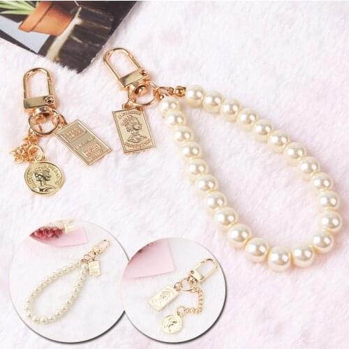 Faux Pearl Bag Strap Beaded Design Bag Handle Belt Women Handbag Replacement for Handbags Strap Key Chain Accessories