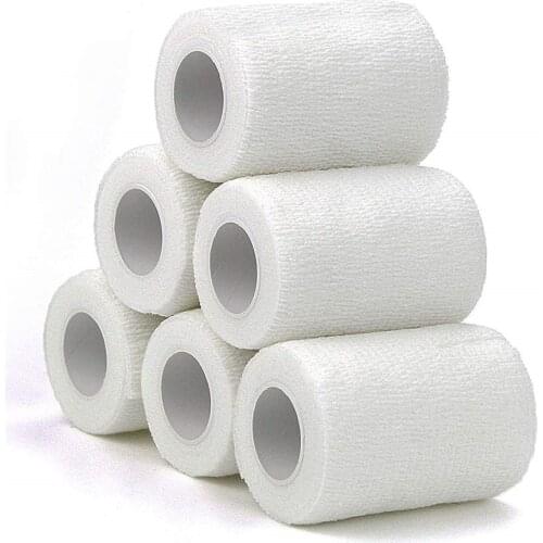 6 PACK Self-Adhesive Bandage Wrap Tape Waterproof Breathable Elastic Cohesive First Aid Tape Medical Health Care Therapy
