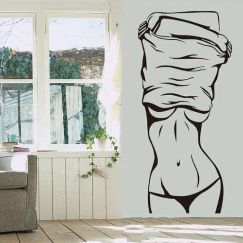 Sexy Girl Wall Decals Decoration Bathroom Vinyl Wall Sticker Bedroom Dormitory Bar KTV Background Wall stickers B26