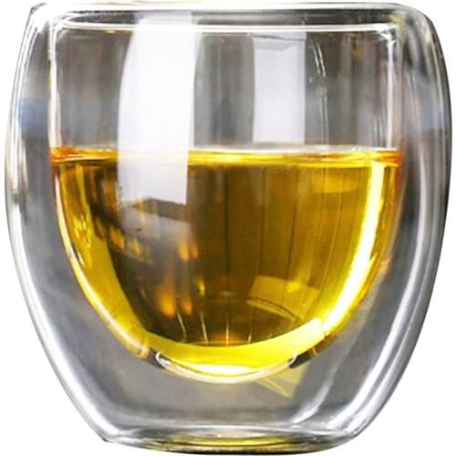 350ML Heat-resistant Double Wall Glass Tea Cup Coffee Cup Mugs Transparent Insulation Beer Glasses Cups Beer Mug Cup Drinkware