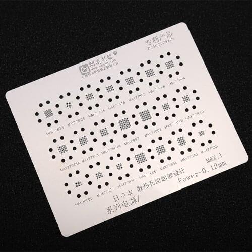 BGA Reballing Stencil for MAX77833 MAX98925 MAX77836 MAX77818 MAX77803 MAX77888 MAX77693 MAX77826 MAX77686 Solder Template