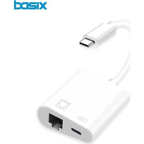 Type C to Ethernet Lan RJ45 USB C hub Adapter for MacBook Samsung S8 Huawei P30 Dock xiaomi TV PD charging hub