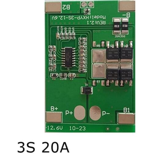 3S 11.1V 12V 12.6V Lithium battery protection Board Continuous current 14A BMS Lithium battery charing Board Limiting 20A