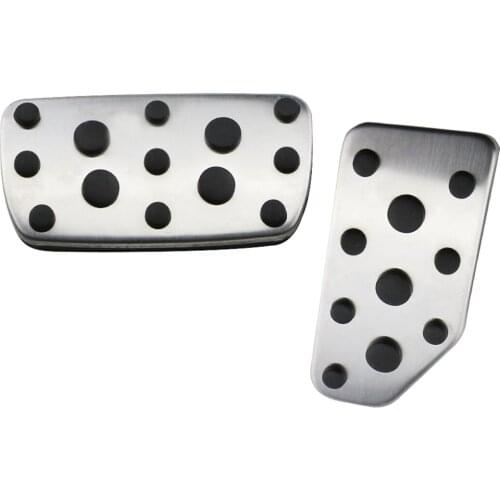 1 Set Silver Auto Trans Car Brake Gas Pedal Covers Pads Kits Fit For Subaru Forester Impreza XV LHD 2019 2020 2021 Accessories