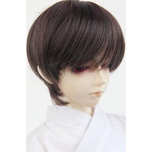 1PCS SD BJD Doll Accessories Dark Brown Short Wig For Dolls BJD 1/3 1/4 1/6