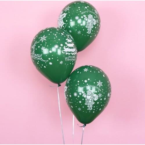 10pcs 10inch Santa Claus Xmas Tree Snowflake Latex Balloon Air Ballons Merry Christmas Party Kids Birthday Party Supplies