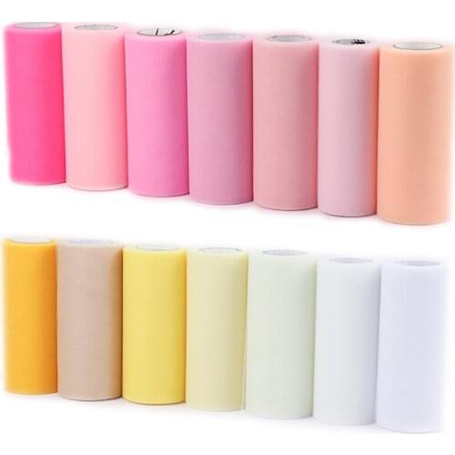 15cm 25 yards Tulle Roll Spool Tutu Fabric Wedding Decoration Baby Shower Organza Laser DIY Crafts Birthday Party Supplies