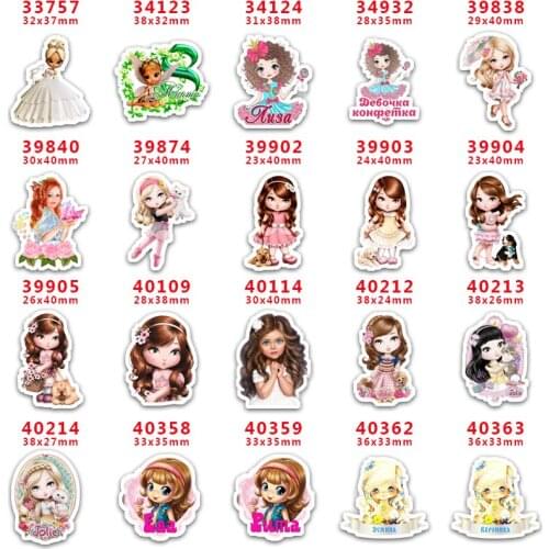 2020 new arrival Free shipping 30 pcs/package printed resin planar flat-back resins for Hair Bow Decoration PR33757