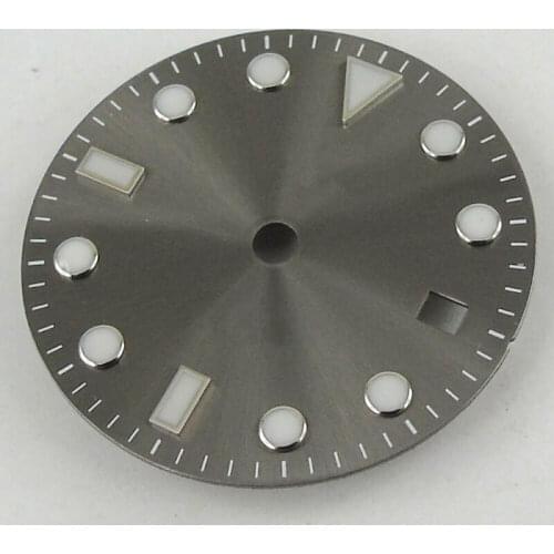 28.5mm Sterile Grey Watch Dial fit Mingzhu 2813 3804 Miyota 82 Series movement