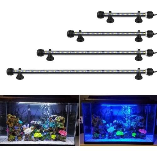 9cm 29cm 39cm 49cm Aquarium LED Fish Tank lamp LED Tube Bulb 9/15/21/27leds Bar Light Submersible Waterproof 100-240V EU Plug