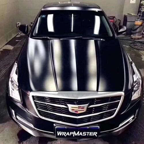 Satin Metallic Car Wrap Car Vinyl Wrap Black 1.52*18m