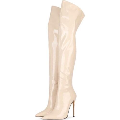 Thigh High Boots Thin Heels Over-the-knee Boots Shoes Woman Sexy High Heel Long Boots Fashion Botas Femininas Modern Boots Black