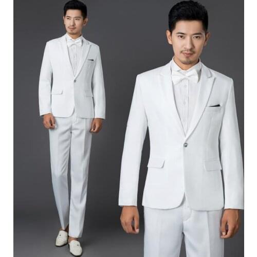 Black white blue red khaki brand-clothing 2020 new arrival suit set mens suits wedding groom men slim fit suits + pant + tie