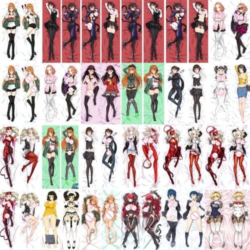 Japanese Anime pillowcase Persona 5 Sakura Haru Anne Takamaki Makoto Niijima Futaba Okumura Dakimakura Body pillow cover