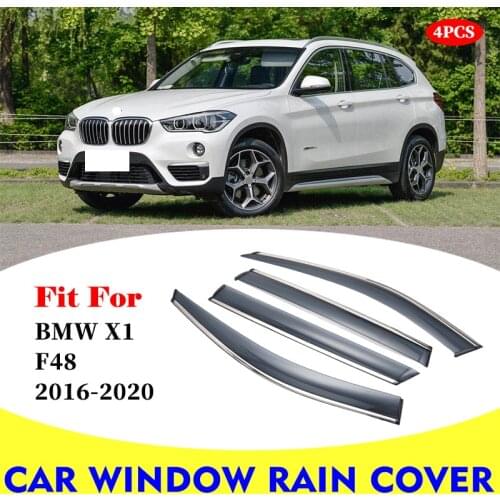 For BMW X1 F48 window visor car rain shield deflectors awning trim cover exterior car-styling accessories parts 2016-2020