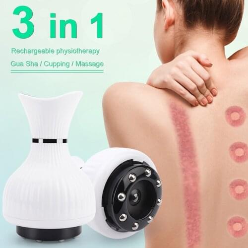 Electric Cupping Body Massager Guasha Scraping Body Relaxation Massager Anti Cellulite Apparatu Magnetic Therapy Healthy Care
