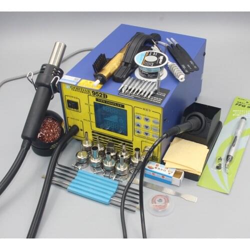GORDAK Gaudi 952D SMD intelligent hot air rework soldering station 2 in 1 welding station combination hot air gun