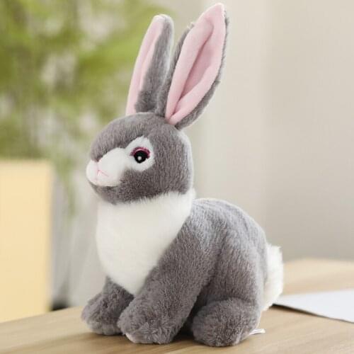 1pc 32/40cm Simulation Sitting Rabbit Plush Toys Lovely Dolls Stuffed Soft Animal Rabbit Toys Home Decorative Birthday Gifts