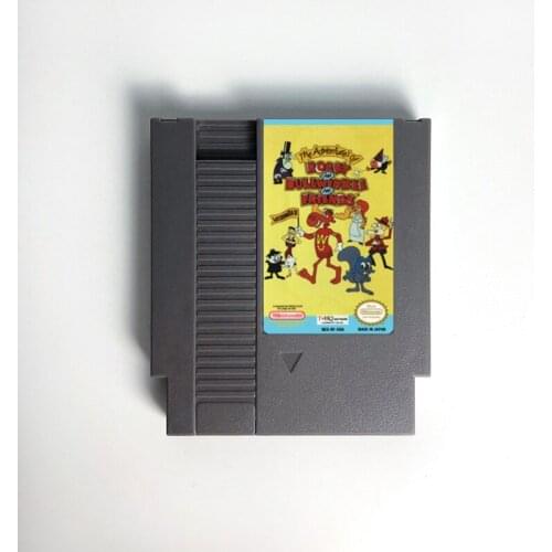 The Adventures of Rocky and Bullwinkle and Friends - Game Cartridge For NES Console 72 Pins 8bit