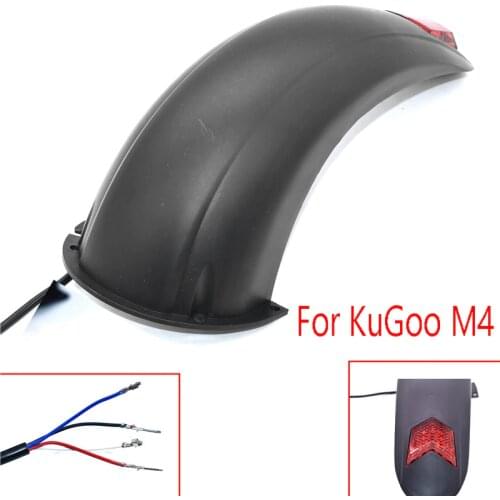 Electric Scooter Fender with Taillight Scooter Wings Rear Mud Guard Support Protection 10 inch Kugoo M4 Kick Scooter Fenders