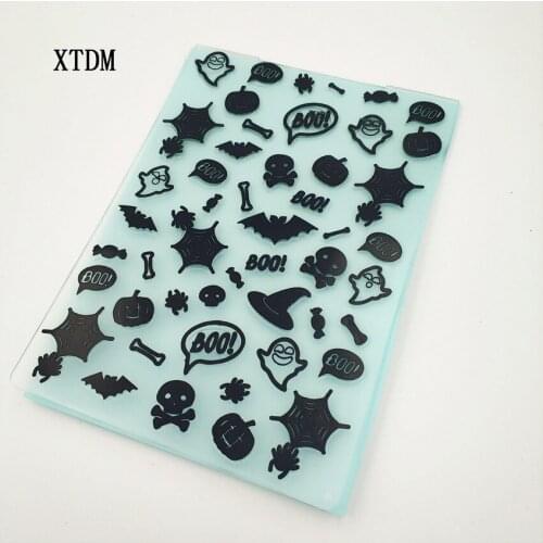 HOT plastic skull template craft card making paper card album wedding decoration scrapbooking Emobossing folder