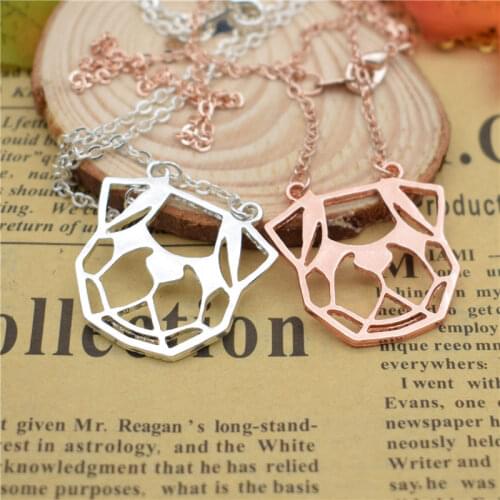 LPHZQH Fashion Female Hollow Cute Cartoon Alloy Origami Pug Dog Choker Pendant Necklace For Women Jewelry Christmas Gift