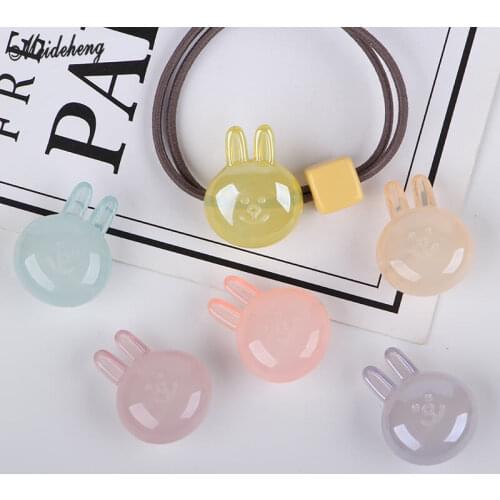 Cute Jewelry DIY Accessory UV Jelly Beads Connie Rabbit Sitting Bear DIY Self-made Creative Simple Hair Rope Jewelry Beads