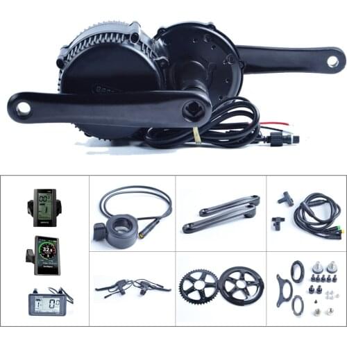 36V 500W Bafang 8fun BBS02 BBS02B Mid Crank Drive Motor Eletric Bicycle E Bike Geared bicicleta electrica Conversion Kit
