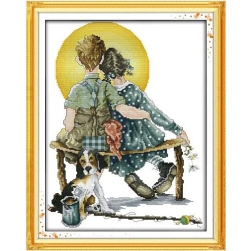 Sweet love (3) Counted Cross Stitch 11CT 14CT Cross Stitch Set Wholesale Chinese Cross-stitch Kit Embroidery Needlework