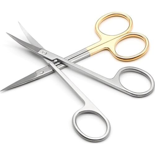 Plastic surgery scissors gold handle 9.5CM Ordinary surgical eye scissors beauty scissors cut tissue