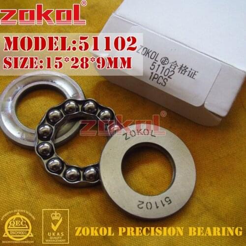 ZOKOL bearing 51102 Thrust Ball Bearing 8102 15*28*9mm