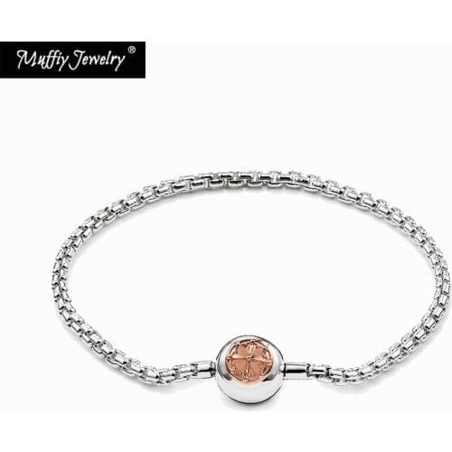 Beads Linck Chain Karma Wheels Bracelet Charm Carrier,Europe Style Gift For Men Women In Silver,Length 16-25cm,Fit Bead Charm