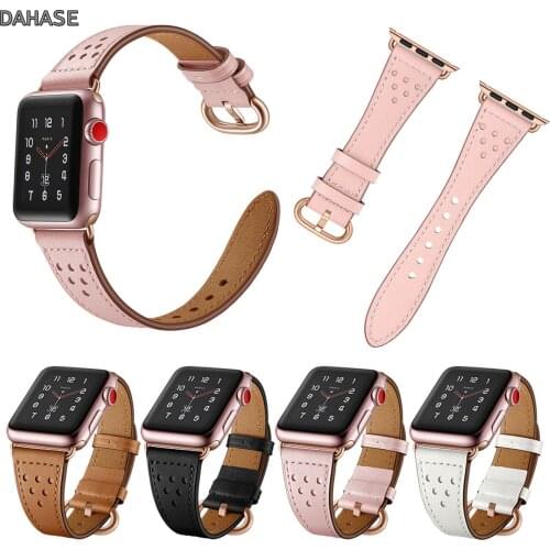 Slim Genuine Leather Band for Apple Watch Strap 42mm 38mm Womens Belt Small Wrist Bracelet for iWatch Series 1 2 3 Watchbands