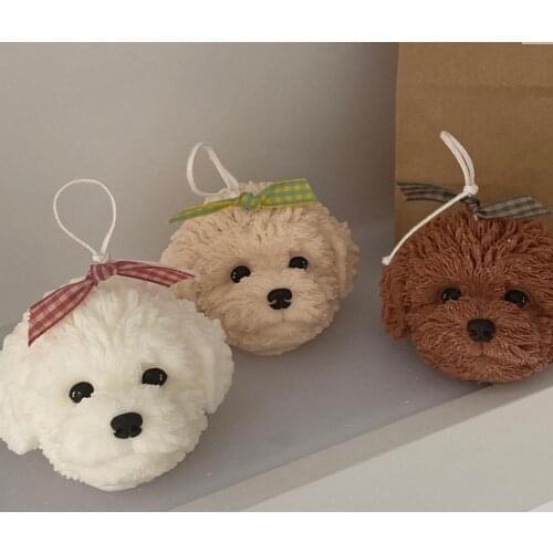 Cute Poodle Puppy Silicone Candle Mold for DIY Handmade Aromatherapy Candle Plaster Ornaments Handicrafts Soap Mousse Mould