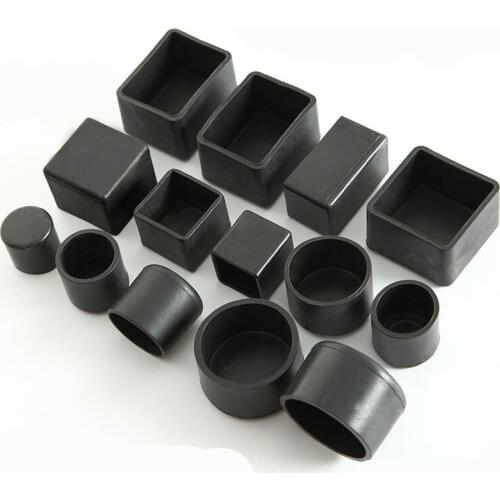 4pcs square silicone chair leg caps Non-slip Table Foot dust Cover Socks Floor Protector pads pipe plugs furniture leveling feet